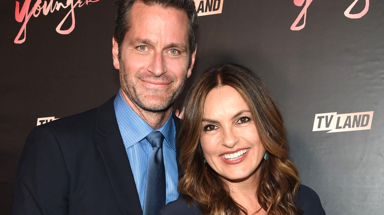 Mariska Hargitay and Peter Hermann at an event