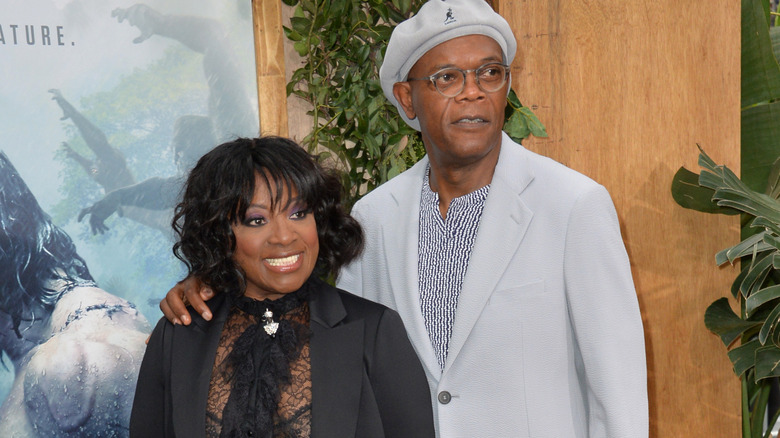 Samuel L. Jackson and LaTanya Richardson posing