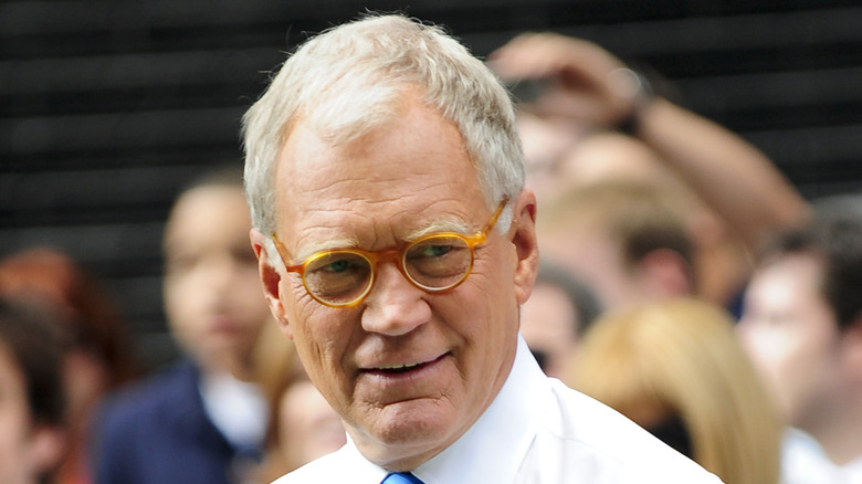 David Letterman films a segment for the Late Show in 2009
