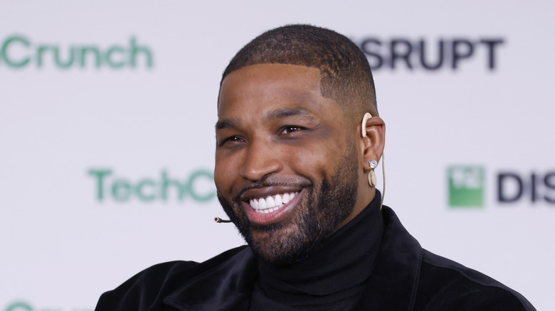Tristan Thompson speaks at TechCrucnh Disrupt in 2025
