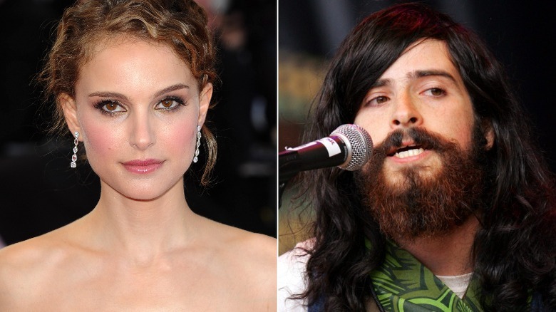 Natalie Portman posing, Devendra Banhart singing