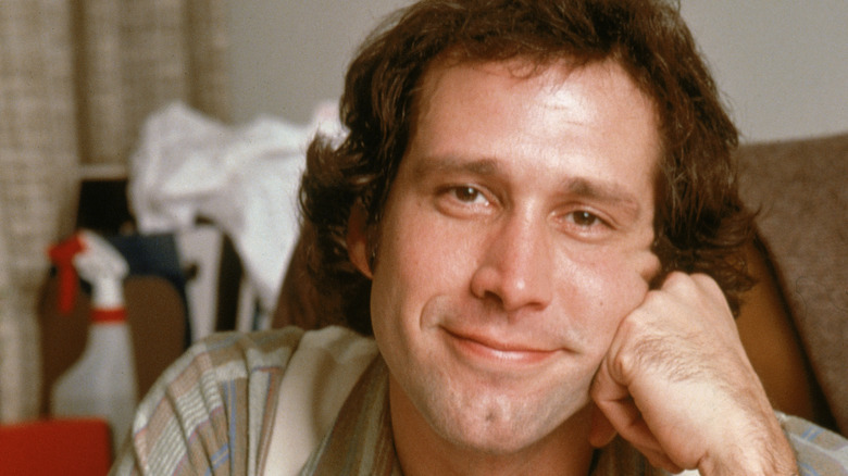Chevy Chase posing and smiling
