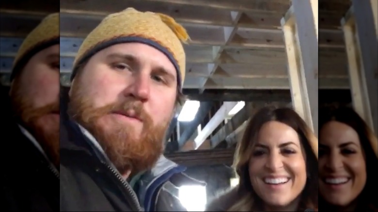 Donovan Eckhardt and Alison Victoria on a construction site