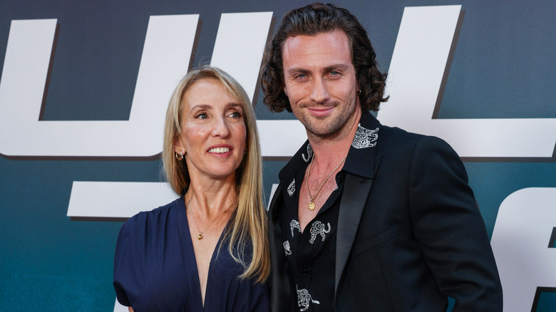 Aaron and Sam Taylor-Johnson smiling