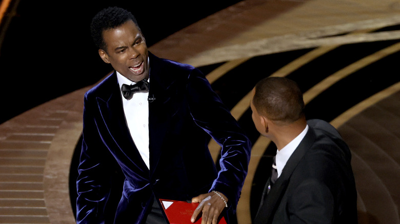 Chris Rock on stage with Will Smith