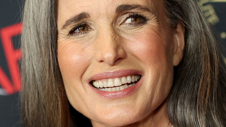 Andie MacDowell smiling