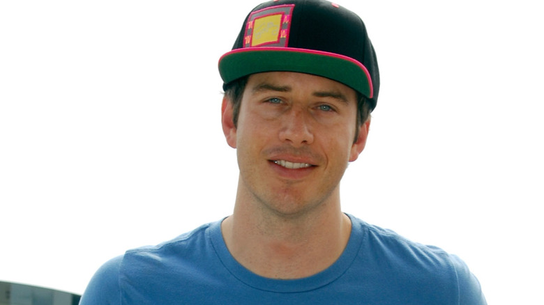 Arie Luyendyk Jr. relaxing in cap