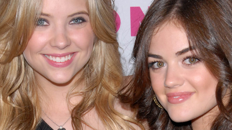 Ashley Benson Lucy Hale posing