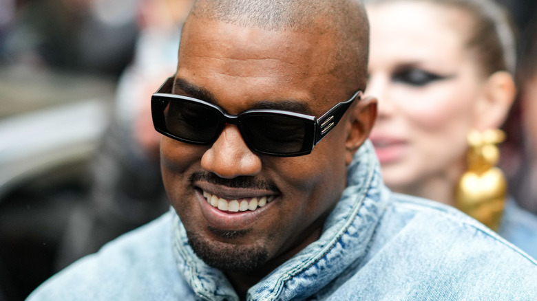 Kanye West grinning