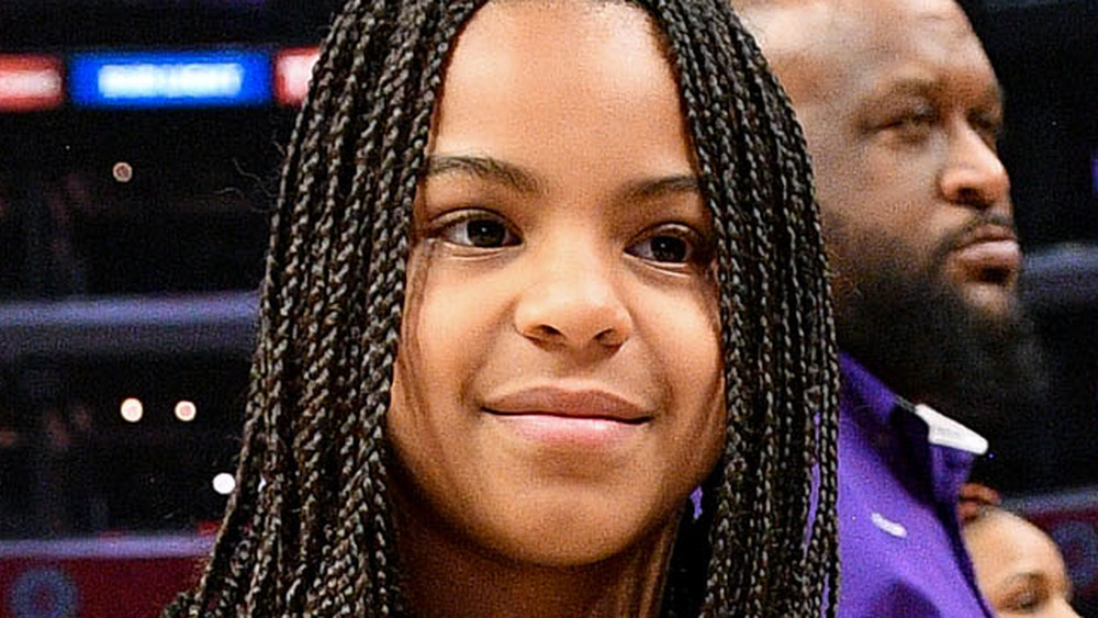 Blue Ivy Carter at a basketball game