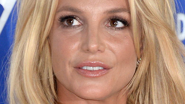 Britney Spears looking up