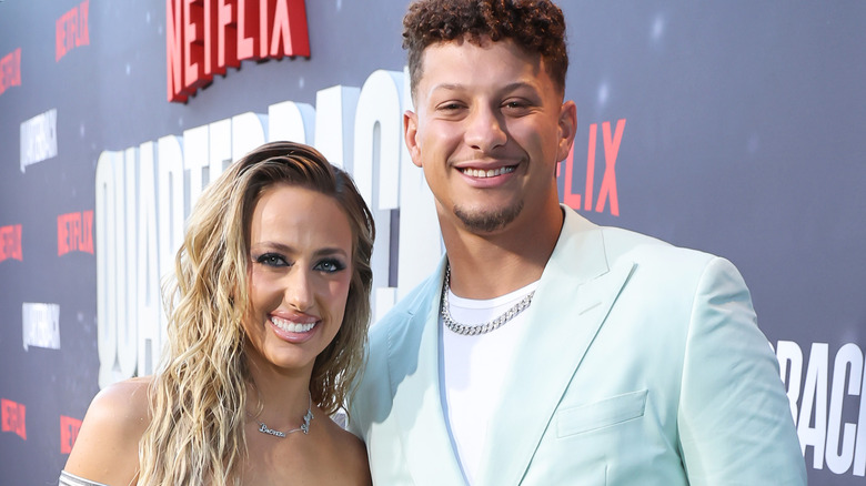 Brittany Mahomes and Patrick Mahomes on the red carpet