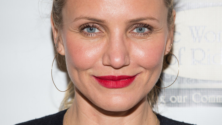 Cameron Diaz red lipstick