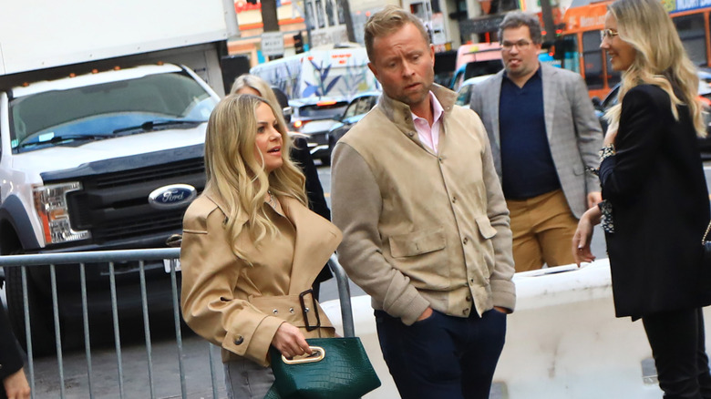 Candace Cameron Bure and Valeri Bure walking