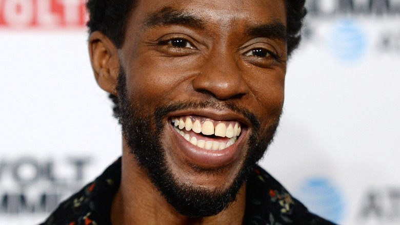 Chadwick Boseman smiling