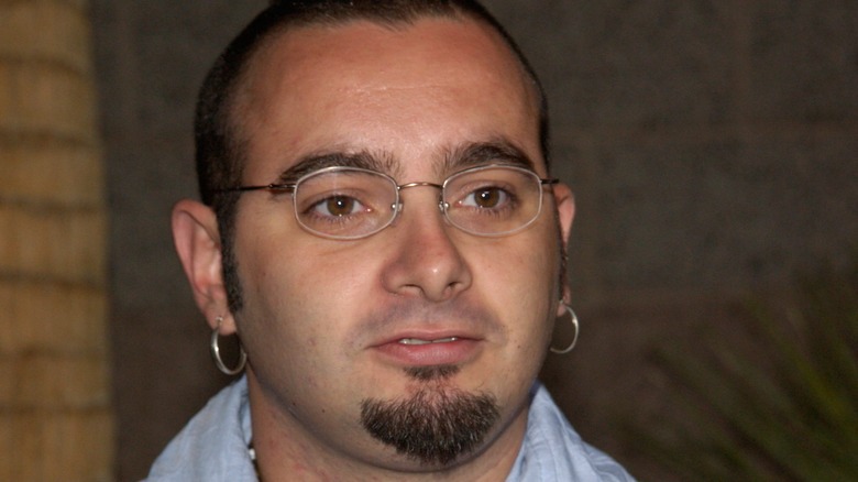Chris Kirkpatrick wearing glasses