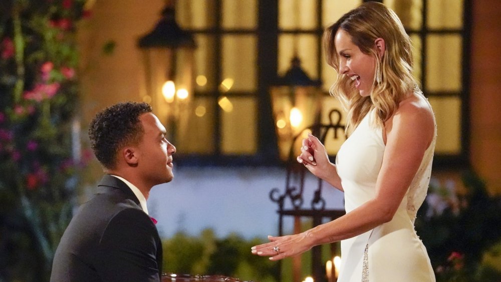 Dale Moss and Clare Crawley getting engaged on The Bachelorette