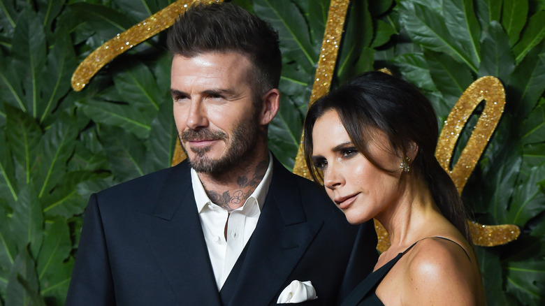 David and Victoria Beckham pose
