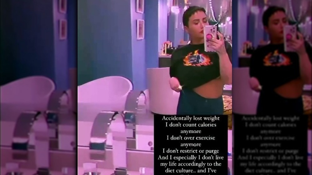 Demi Lovato's Instagram post about her accidental weight loss