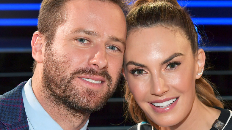Armie Hammer and Elizabeth Chambers smiling