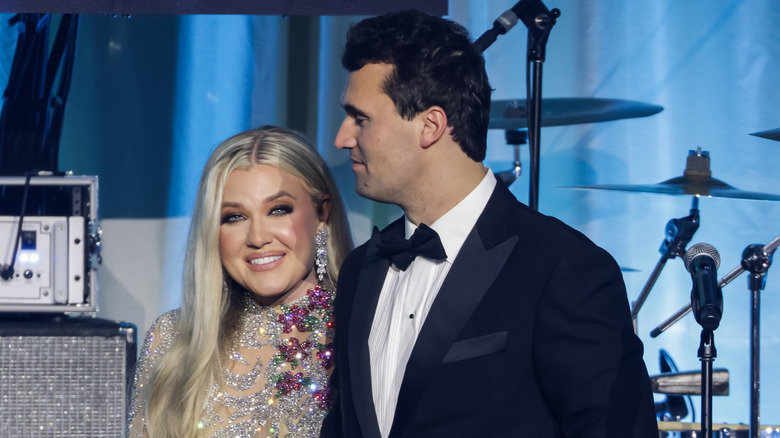 Charlie and Erika Kirk during Turning Point USA in January 2025