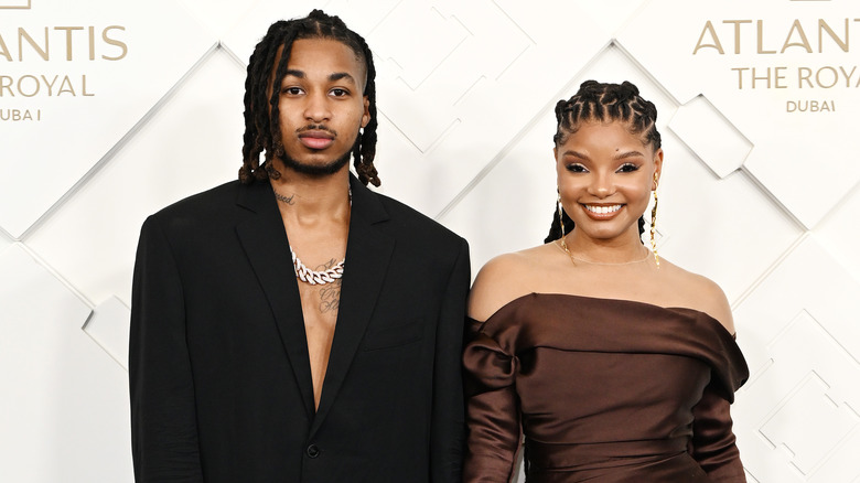 Halle Bailey and DDG red carpet