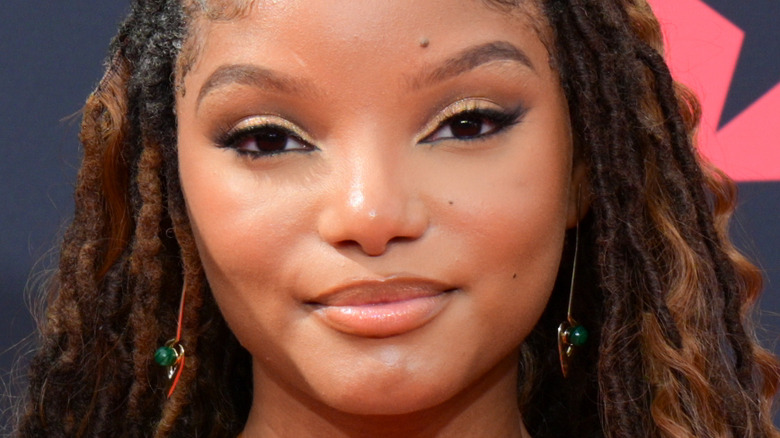 Halle Bailey and DDG red carpet