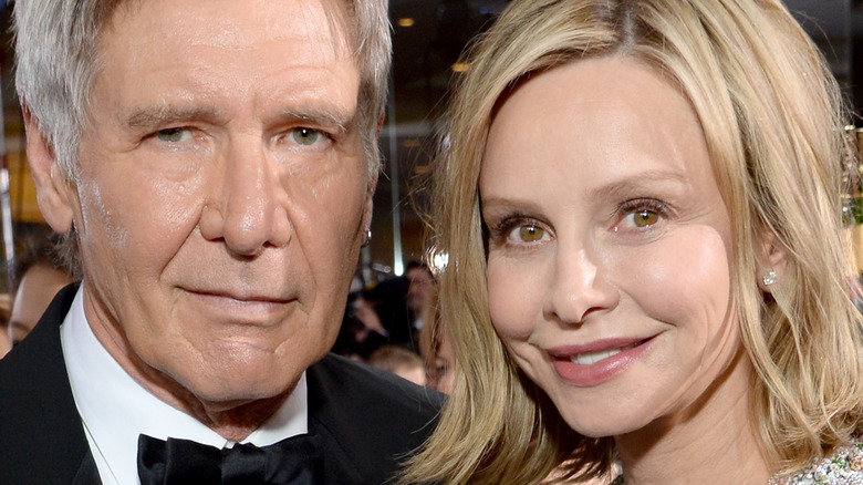 Harrison Ford and Calista Flockhart pose