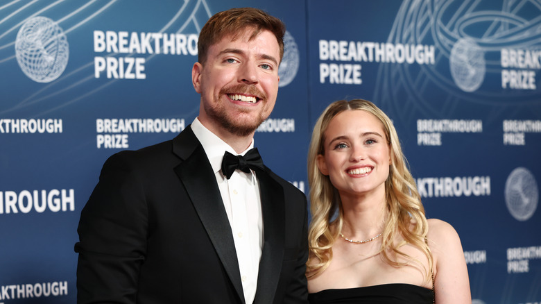 MrBeast and fiancée Thea Booysen.