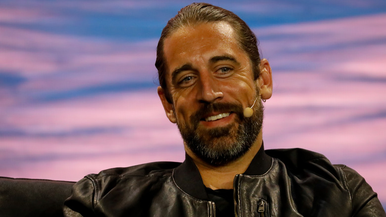 Aaron Rodgers smiling