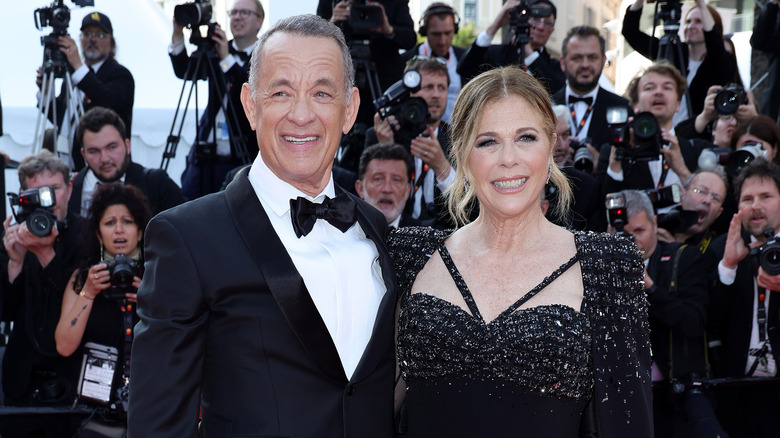 Tom Hanks and Rita Wilson pose 