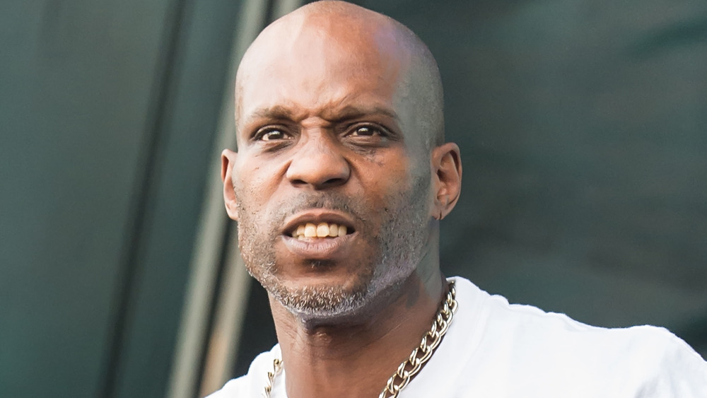 DMX performing on stage