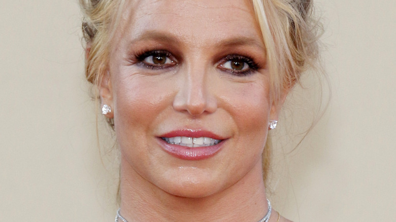 Britney Spears smiling on red carpet