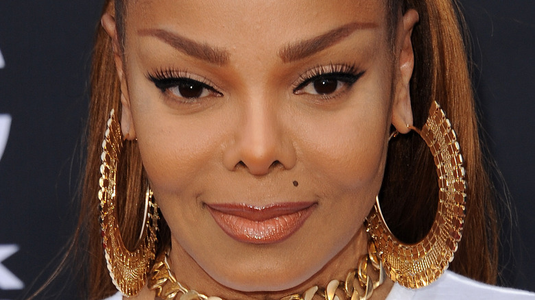 Janet Jackson looking into the camera 