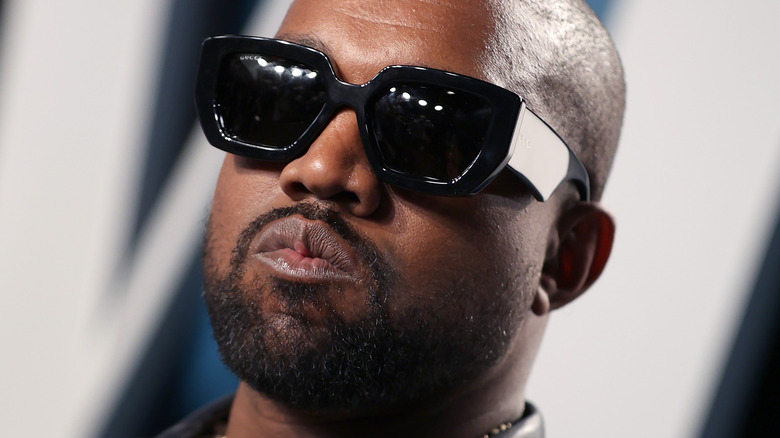 Kanye West wearing sunglasses