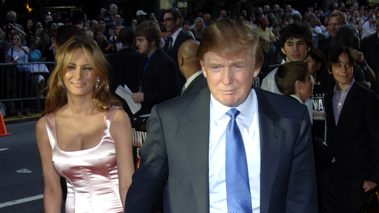 Melania and Donald Trump posing