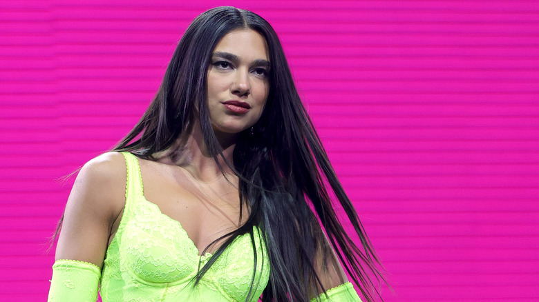 Dua Lipa on stage in April 2022
