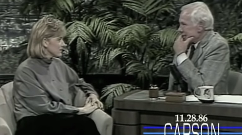 Ellen DeGeneres and Johnny Carson