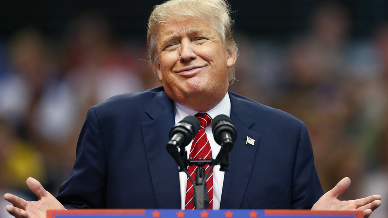 Donald Trump grimaces