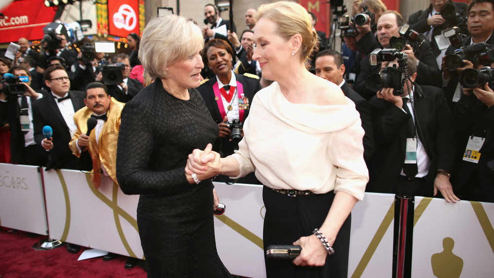 Glenn Close and Meryl Streep on the Oscars red carpet
