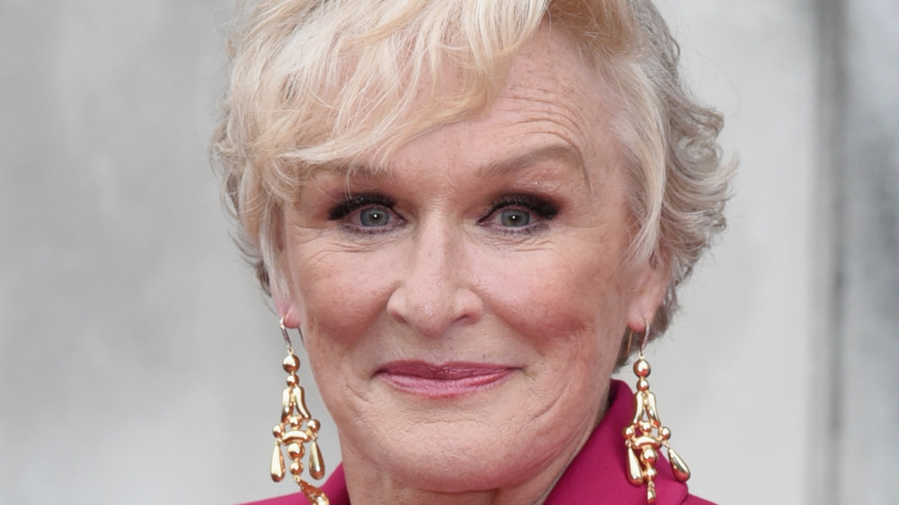 Glenn Close smiles on the red carpet