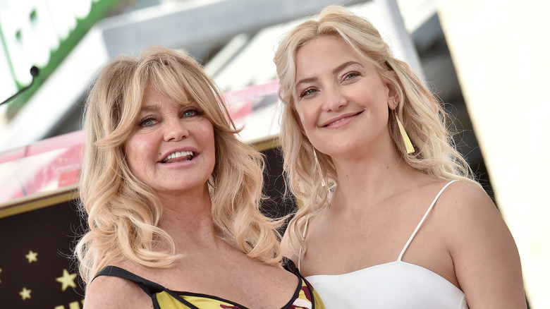 Goldie Hawn and Kate Hudson attend a ceremony at the Hollywood Walk of Fame