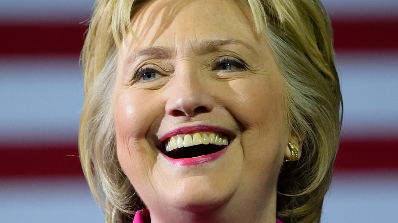 Hillary Clinton smiles at an event