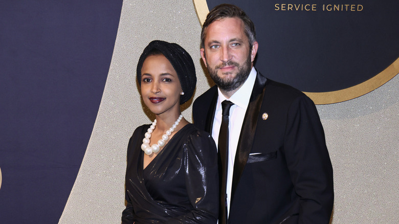 Ilhan Omar and Tim Mynett smiling