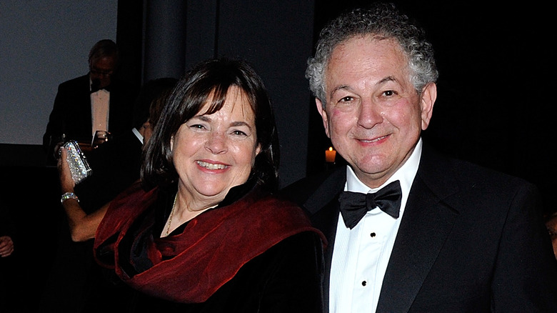 Ina and Jeffrey Garten pose at an event