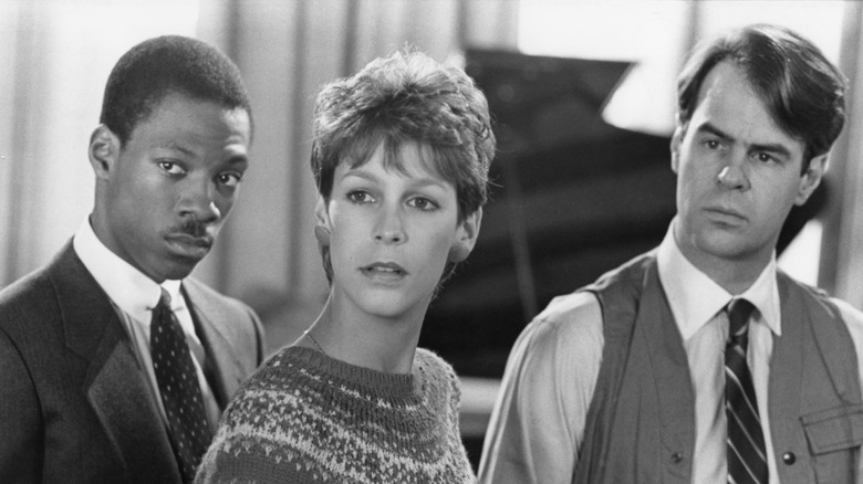 Jamie Lee Curtis, Eddie Murphy and Dan Aykroyd appear in "Trading Places"