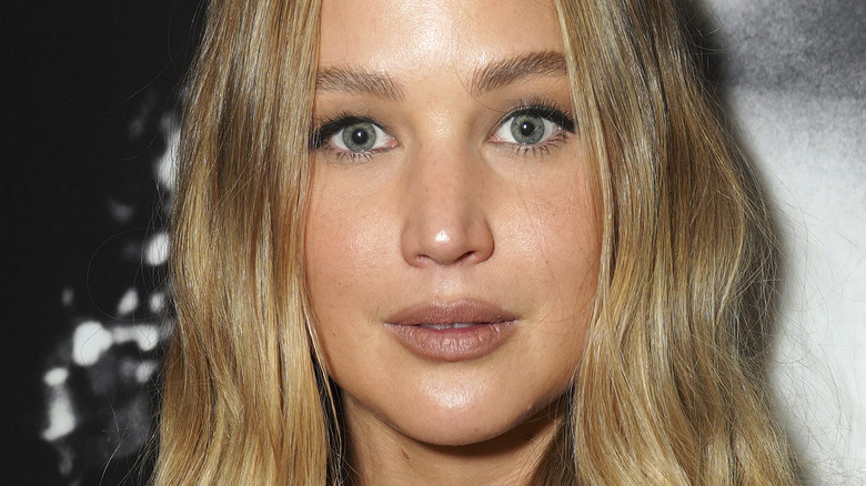 Jennifer Lawrence with long hair