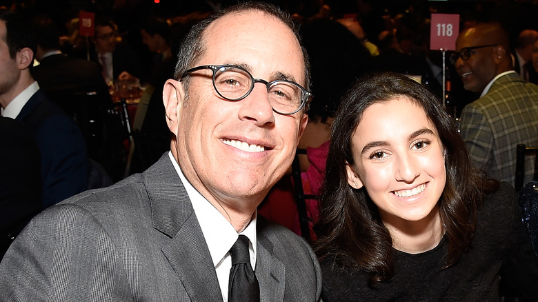 Jerry Seinfeld and Sascha Seinfeld smiling