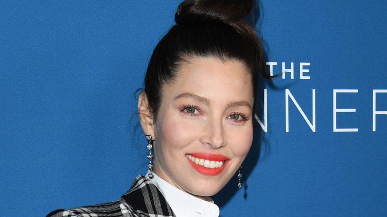 Jessica Biel attending a premiere