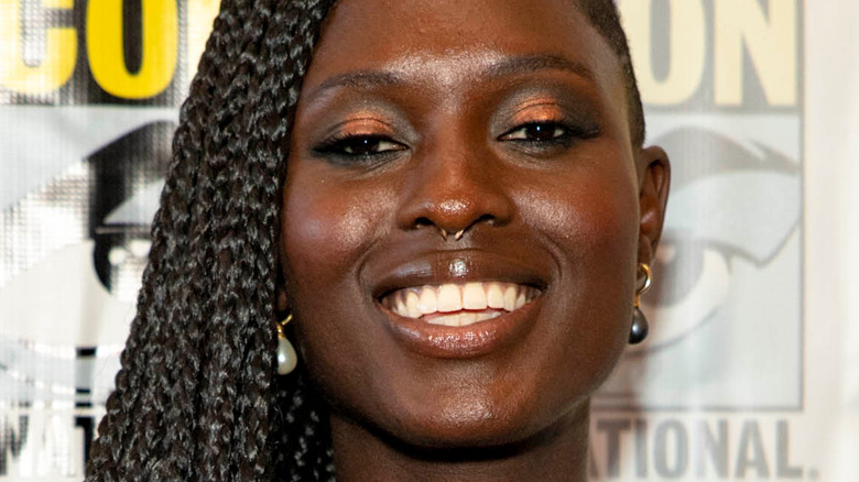 Jodie Turner-Smith smiles at San Diego Comic-Con